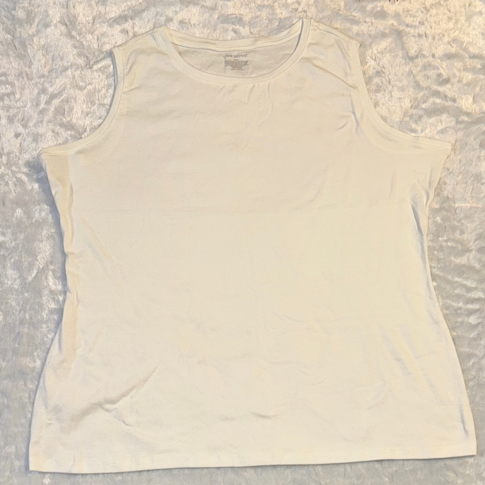 Lane Bryant Classic White Tank Top